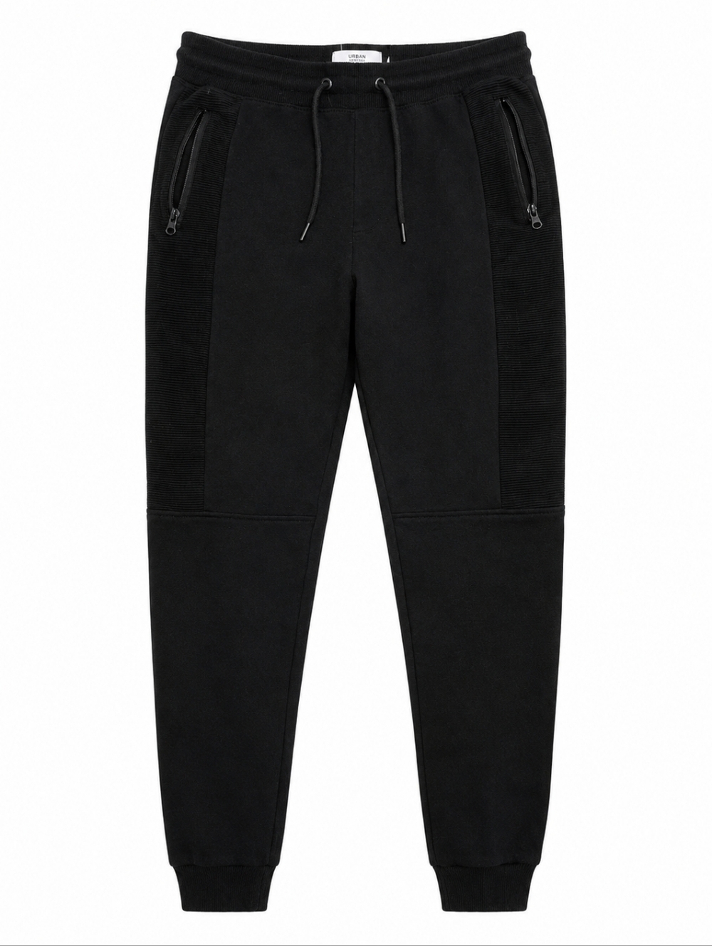 Urban Heritage Black Jogger Sweatpants Size Small Minimalist Athleisure Zip Pock - Picture 2 of 10